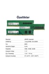 Jm4800alg-8g 8gb Ddr5 4800mhz Cl40 1.1v Masaüstü Ram