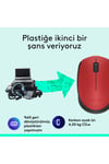 M171 USB Alıcılı Kablosuz Kompakt Mouse, Kırmızı 910-004641
