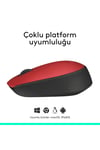 M171 USB Alıcılı Kablosuz Kompakt Mouse, Kırmızı 910-004641