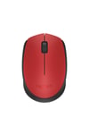 M171 USB Alıcılı Kablosuz Kompakt Mouse, Kırmızı 910-004641