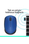 M171 USB Alıcılı Kablosuz Kompakt Mouse, Mavi 910-004640