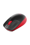 M191 Büyük Boy USB Alıcılı 1000 DPI Kablosuz Mouse, Kırmızı 910-005910