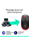 M191 Büyük Boy USB Alıcılı 1000 DPI Kablosuz Mouse, Kırmızı 910-005910