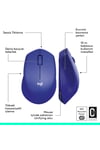 M330 Sessiz Kablosuz Optik Mouse, Mavi 910-004910