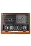 Mdr-105bt Ahşap Usb- Tf Destekli Bluetooth Fm-am-sw 8 Band Klasik Radyo