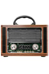 Mdr-123bt Ahşap Usb- Tf Destekli Bluetooth Fm-am-sw 3 Band Klasik Radyo