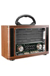 Mdr-123bt Ahşap Usb- Tf Destekli Bluetooth Fm-am-sw 3 Band Klasik Radyo