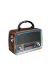 Mdr-99 Usb-tf-aux-bluetooth Destekli Fm/am/sw 3 Band Klasik Ahşap Radyo