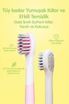 Nicefeel X500 Çocuklar için Dakikada 39600 Titreşim,Şarjlı Sonic Profesyonel Diş Fırçası-Pembe