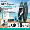 NPO Aqua Gray 350x84x15cm Şişme Military SUP Paddle Board 196kg Kürek Pompa Çanta Koltuklu Full Set
