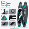NPO Aqua Gray 350x84x15cm Şişme Military SUP Paddle Board 196kg Kürek Pompa Çanta Koltuklu Full Set