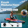 NPO Flow Stone 350x84x15cm Şişme Premium SUP Paddle Board 162kg Kürek Pompa Çanta Koltuklu Full Set