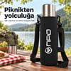 NPO NT01 2 Katman Vakum Teknolojili 24H Sıcak 48H Soğuk 72H Buzlu Koruma Çelik Termos Siyah Kılıflı