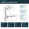 NPO STDMD102 Ağır Hizmet Tipi(Medikal/Depo/Market) Duvara Monte Ayarlı Çalışma İstasyonu