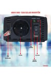 Obs-1206 12v-600w Tek Priz/led Göstergeli Tam Sinüs Invertör