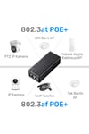 POE200 30W Gigabit PoE+ Enjektör (10/100/1000 Mbps, 802.3at/af, 100m Mesafe, Dahili Güç Kaynağı)