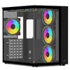 PowerBoost PB-SS02B USB 3.0 Sea View ATX RGB Fanlı Siyah Kasa (PSU Yok)