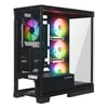 Rampage HYDRA V2 4*ARGB Fan+Hub Temperli Cam E-ATX Exclusive Siyah Oyuncu Kasası