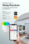 Sl-03 16a Akım Korumalı Akıllı Priz Rgb Işıklı 2.4 G Wifi Sarfiyat Ölçümleme Tuya Destekli