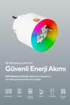 Sl-03 16a Akım Korumalı Akıllı Priz Rgb Işıklı 2.4 G Wifi Sarfiyat Ölçümleme Tuya Destekli