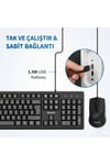 SPT6234 Kablolu Türkçe Q Klavye ve Mouse Seti Siyah