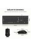 SPT6234 Kablolu Türkçe Q Klavye ve Mouse Seti Siyah
