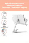 Std007 Okuma Açısı Ayarlı Koruma Kıskkaçlı Alüminyum&abs Kitap/tablet/dergi Standı Modern Rahle