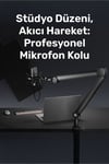 STD131B Stüdyo Tasarım Kablo Yönetimli Amortisörlü Profesyonel Yayıncı Mikrofon Kolu