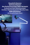 STD191LW Elysium Profesyonel RGB Işıklı Amortisörlü Yayıncı Stüdyo Mikrofon Kolu