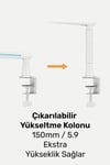 STD191LW Elysium Profesyonel RGB Işıklı Amortisörlü Yayıncı Stüdyo Mikrofon Kolu
