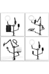 Sttf7095b Notebook Stand,ring Işık,mikrofon,tablet/telefon Tutucu 6 In 1 Canlı Yayın Twitch Seti