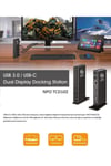 Tcd-102 Macos/windows 4k 60hz 2xhdmı 4xusb2.0 2xusb3.1 1xtypeb 2x3,5mm Gigabit Docking Station