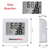 Thermopro TP157W İç Mekan (Sera, Dolap, Bebek Odası) Hassas Sıcaklık ve Nem Ölçer Mini Termometre
