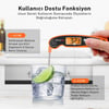Thermopro TP605W Katlanabilir Problu Profesyonel Gıda Pişirme Termometresi-Turuncu