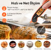 Thermopro TP605W Katlanabilir Problu Profesyonel Gıda Pişirme Termometresi-Turuncu