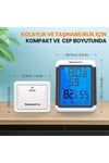 Thermopro Tp65 Dokunmatik Işıklı Geniş Ekran Iç Ve Dış Mekan (sensörlü) Dijital Sıcaklık Ve Nem