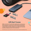 Transcend TS-HUB5C 2-Port Type-A,1-Port Type-C,1-Port PD,SD/MicroSD Gen 2 Type C HUB & Kart Okuyucu