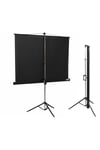 TX-20 200x200 cm Tripod Ayaklı Taşınabilir Manuel Projeksiyon Perdesi (Arkası Siyah Fonlu)
