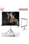 TX-20 200x200 cm Tripod Ayaklı Taşınabilir Manuel Projeksiyon Perdesi (Arkası Siyah Fonlu)