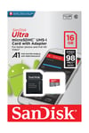 Ultra 16GB 98MB/s Class 10 A1 MicroSDHC™ Hafıza Kartı