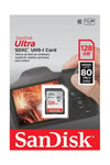 Ultra SDHC 80MB/s Class 10 UHS-I Hafıza Kartı  128  GB SDSDUNC-128G-GN6IN