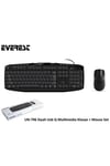 UN-796 Siyah Usb Q Multimedia Klavye + Mouse Set