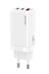 Us-cc110w T33 65w Qc+pd 2type-c+1usb Mini Gan Hızlı Şarj Başlığı-beyaz