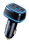 Us-cc126 Pd Type-c + 2xusb-a 80w Çakmaklık Hızlı Şarj Cihazı