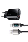Us-cc133 20w Uyumlu  Şarj Başlığı + Us-sj543 12w Lightning, Çipli, Hızlı Şarj Kiti