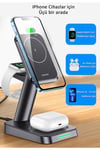Us-cc150 20w 3in1 Typec Iphone//Iwatch  Manyetik Kablosuz Şarj Standı