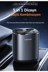 Us-cc151 Dijital Göstergeli 2x30w Usb+1x65w Pd+2x60w Çakmaklık 245w Araç Hızlı Şarj Organizeri