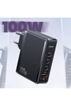 Us-cc163 T50 100w Qc+pd 4 Port (3type-c+1usb) Gan Hızlı Şarj Başlığı-siyah