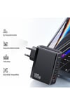 Us-cc163 T50 100w Qc+pd 4 Port (3type-c+1usb) Gan Hızlı Şarj Başlığı-siyah