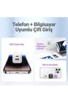 Us-cc189b 30w Qc+pd (type-c+usb) Mini Hızlı Şarj Başlığı-siyah
